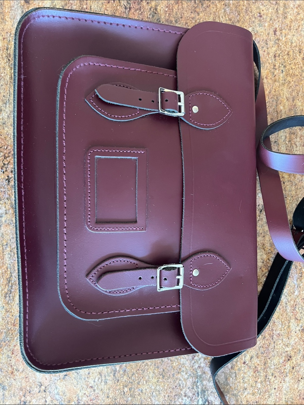 The Cambridge Satchel Company Burgundy Leather Shoulder Satchel